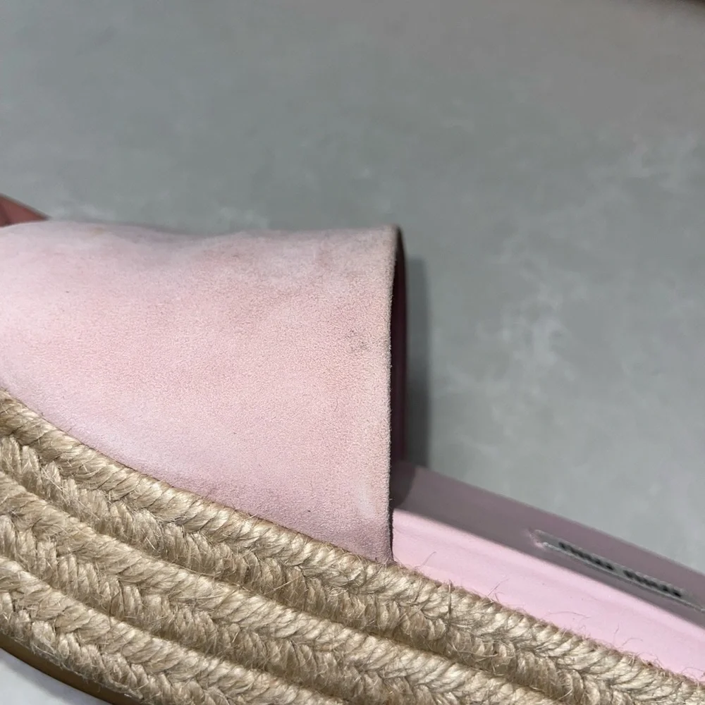 Miu Miu Pink Platform Espadrille Sandals GUC